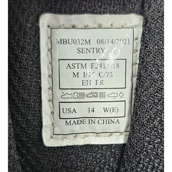 Men's Propet Sentry Waterproof Work Boot Safety Toe Size 14 MBU032M - Picture 9 of 11